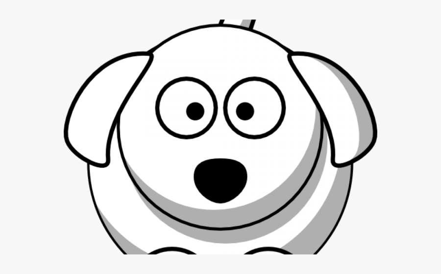 Dog Clipart Clipart Outline - Black And White Dog Drawing, Transparent Clipart