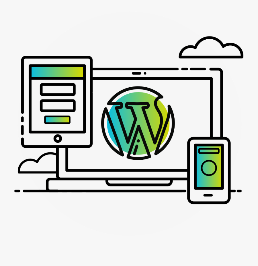 Side Image - Line Art Website, Transparent Clipart