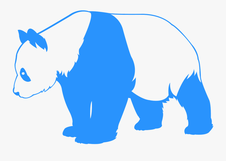 Silhouette Panda, Transparent Clipart