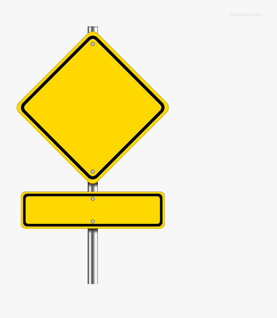 Blank Construction Sign Png Clipart - Blank Road Signs Clipart, Transparent Clipart