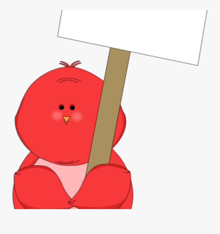 Blank Sign Clipart Blank Sign Clipart Red Bird Holding, Transparent Clipart