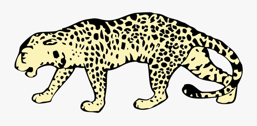 Leopard, Spotted, Crouched, Animal, Mammal, Hunting - Leopard Clip Art, Transparent Clipart