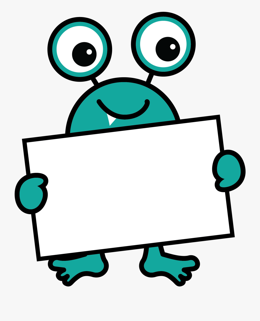 Monster Clipart Banner, Transparent Clipart