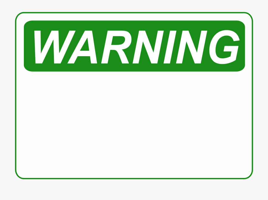 Blank - Blank Warning Sign Vector, Transparent Clipart