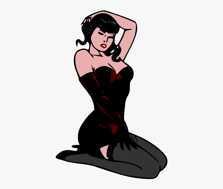 Pin-up Red - Pin Up Girl Art, Transparent Clipart