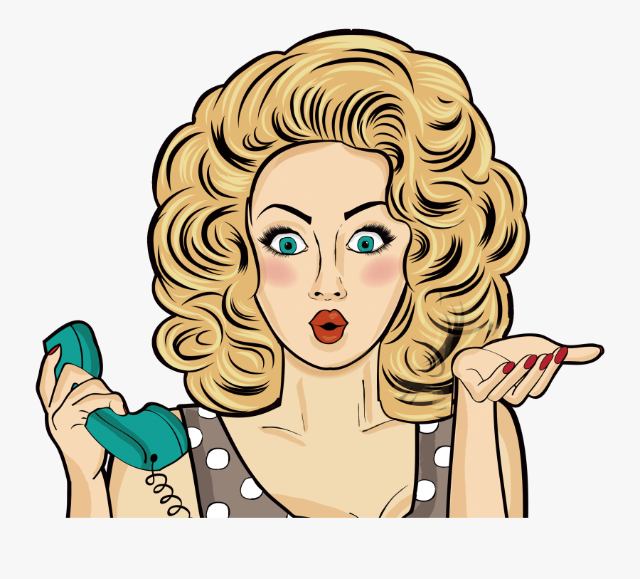 Transparent Pinup Clipart - Pop Art Female Png, Transparent Clipart
