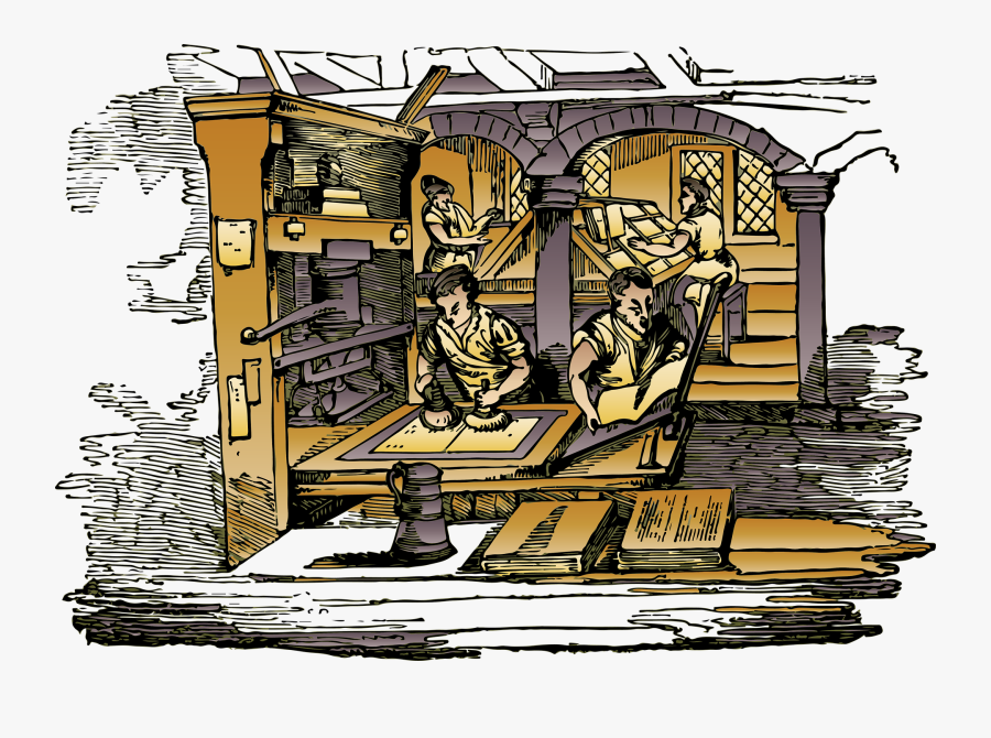 Transparent Printing Press Clipart - Printing Office, Transparent Clipart