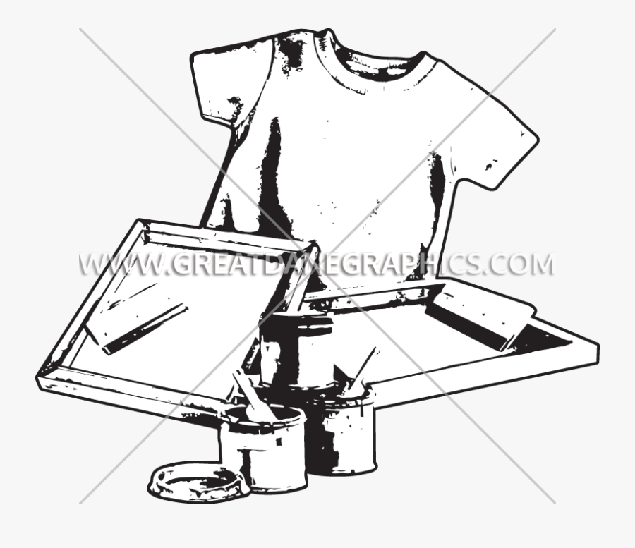 Clip Art Print Equipment Production Ready - Line Art, Transparent Clipart