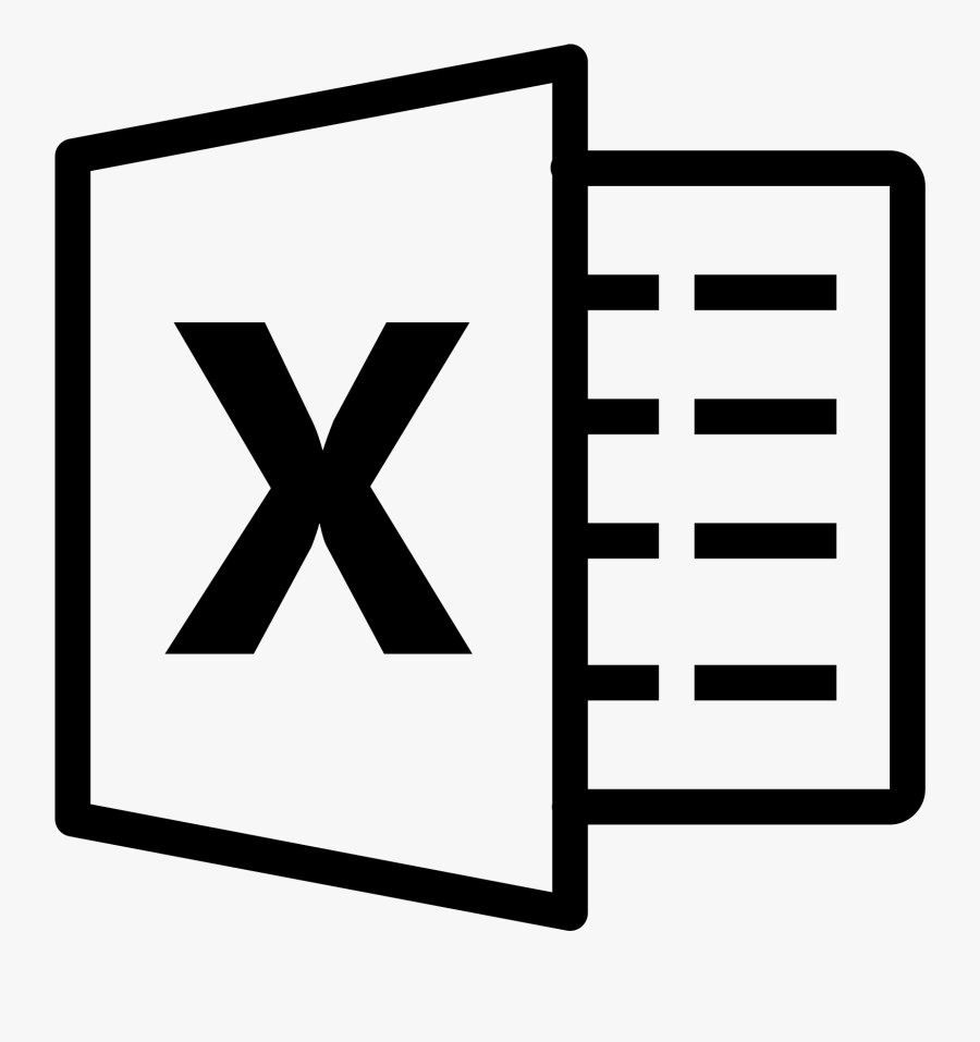 Excel Copyrighted Comments - Microsoft Word Logo Black And White, Transparent Clipart