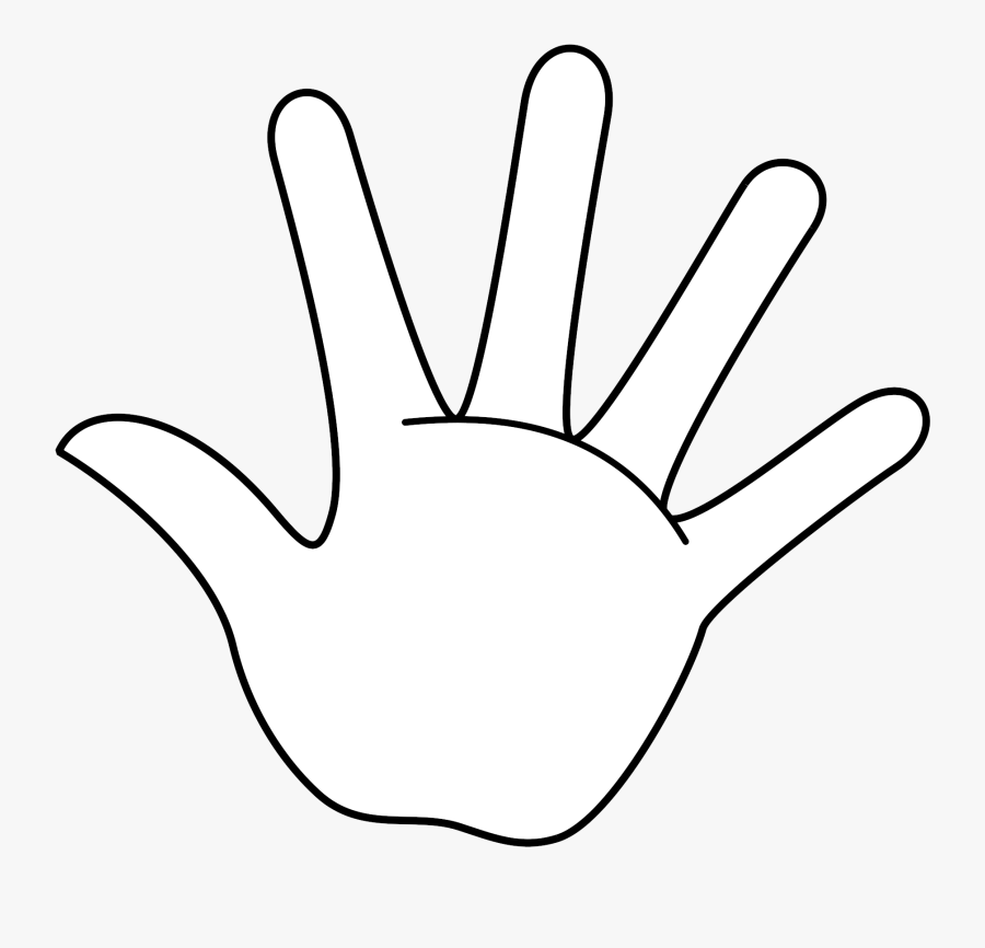 Hand Black And White Free Clipart Clipartfest Transparent - Handprint Clipart Black And White, Transparent Clipart