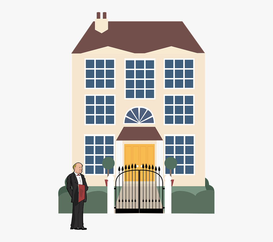 Mansion, Butler, Rich, Yard, House, Large, Home, People - House Png, Transparent Clipart