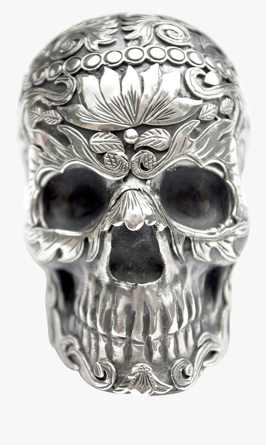 Clip Art Mexican Braids - Mexican Silver Skull, Transparent Clipart