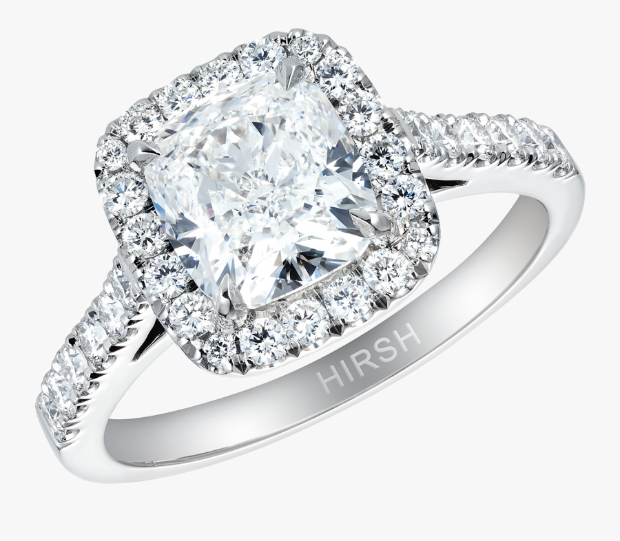 Ring,engagement Ring,pre-engagement Accessory,platinum,body - 2 Carat Cushion Cut Platinum Ring, Transparent Clipart