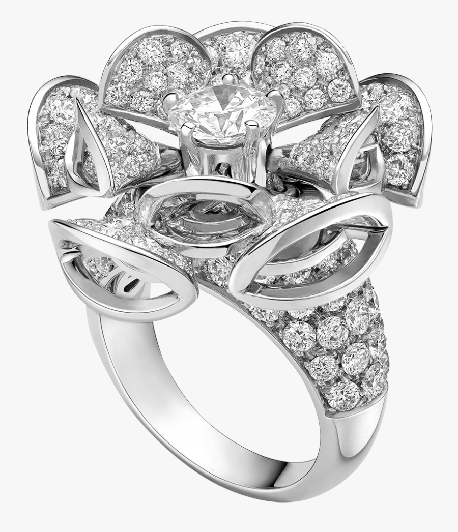 Blooming With The Gleaming Sophistication Of Diamond - Bvlgari Divas Dream Ring, Transparent Clipart