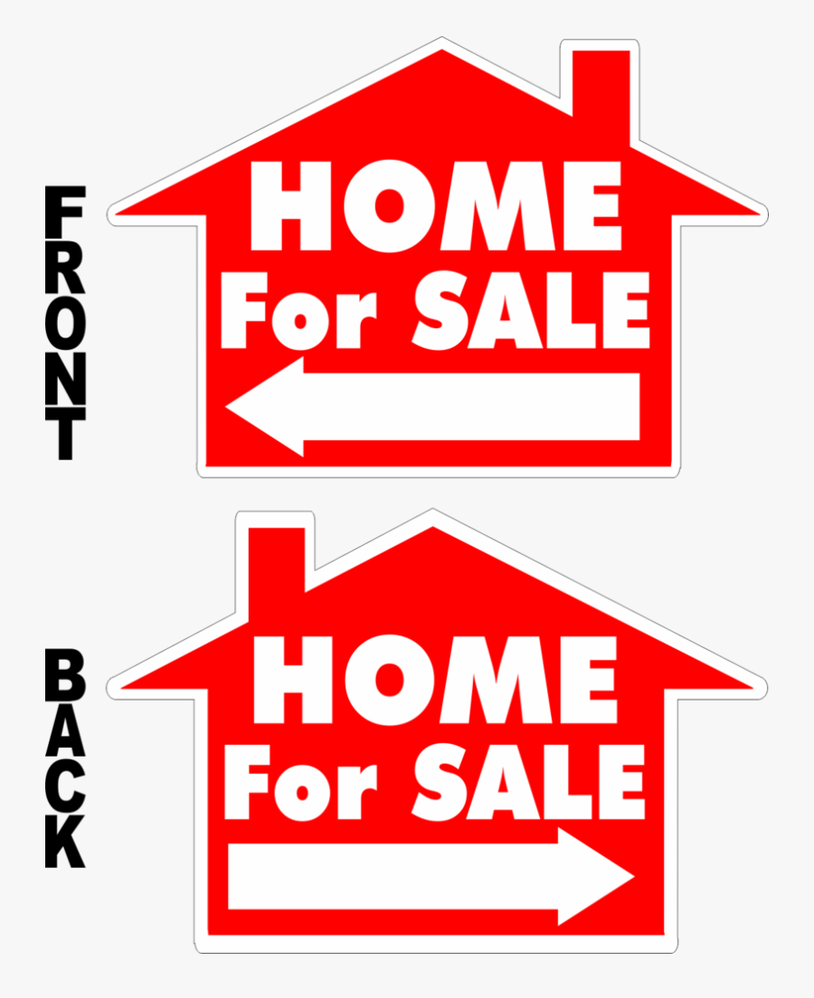 Home For Sale House Shaped Yard Sign - Sign, Transparent Clipart