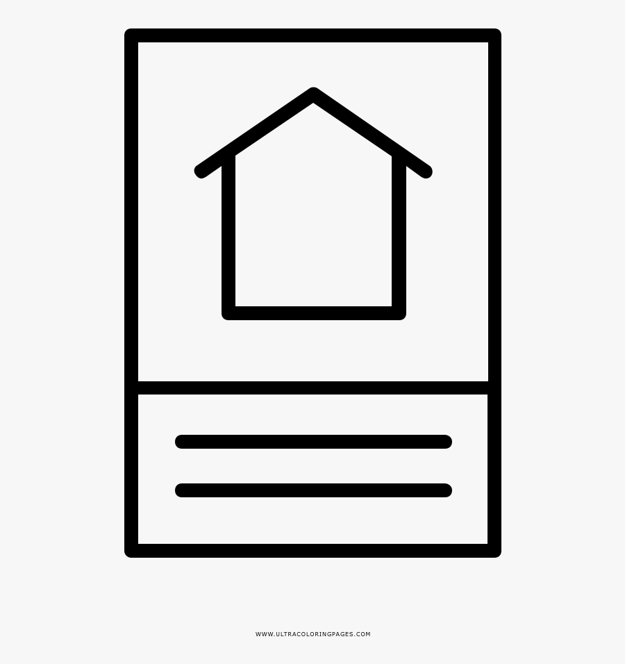 House For Sale Coloring Page - Line Art, Transparent Clipart