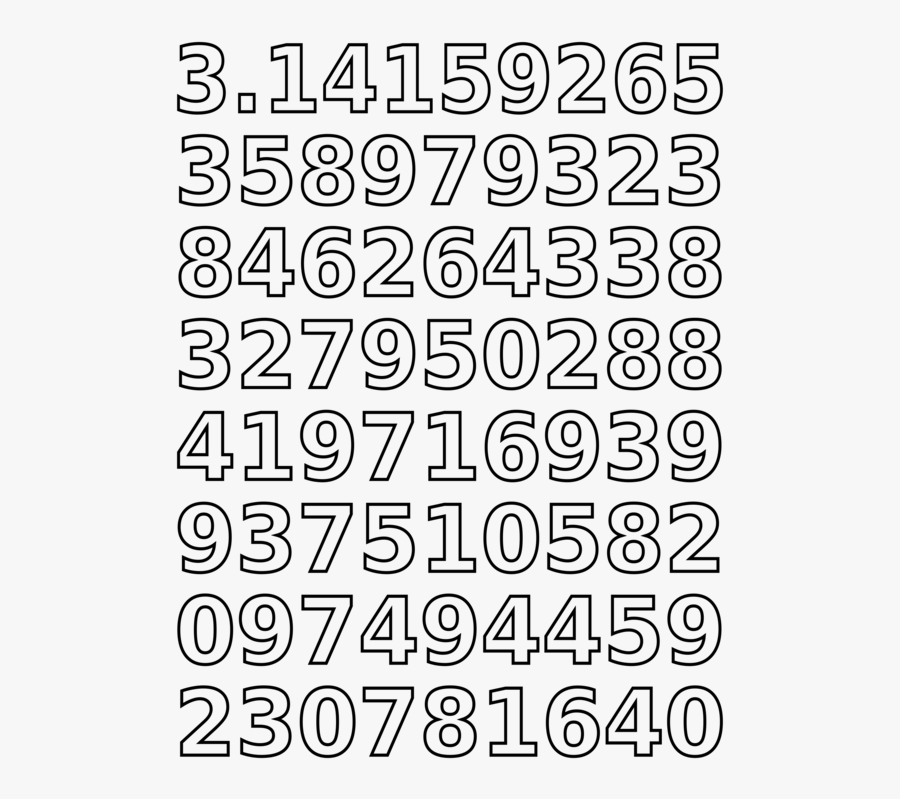 Angle,area,text - Pi Day Number, Transparent Clipart