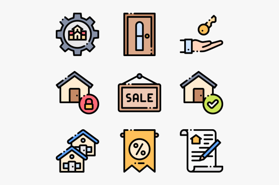 Real Estate - Family Farm Icon Png, Transparent Clipart
