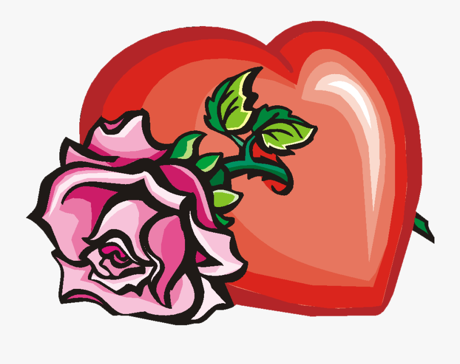 Handmade Love & Marriage Cards - Heart With A Rose Through, Transparent Clipart