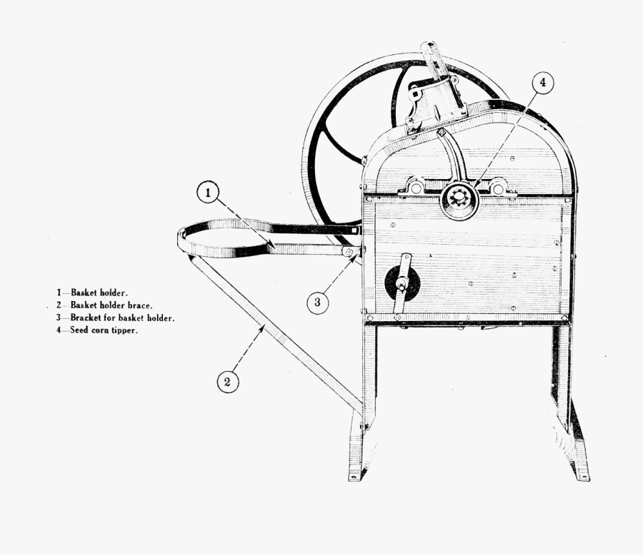 Clip Art Old Corn Sheller - Technical Drawing, Transparent Clipart