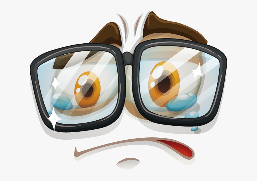 Adobe Face Illustration Creative Vector Design Facial - Sad Face With Glasses, Transparent Clipart