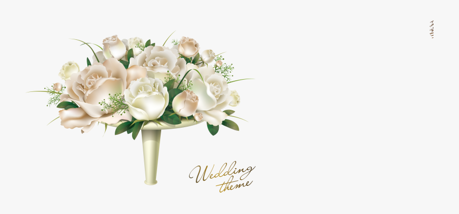 Clipart Flowers Wedding Invitation - Transparent Background White Roses Clipart, Transparent Clipart