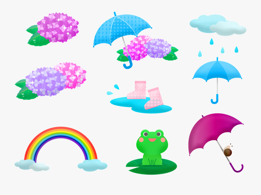 Transparent Frog With Umbrella Clipart - Rain, Transparent Clipart