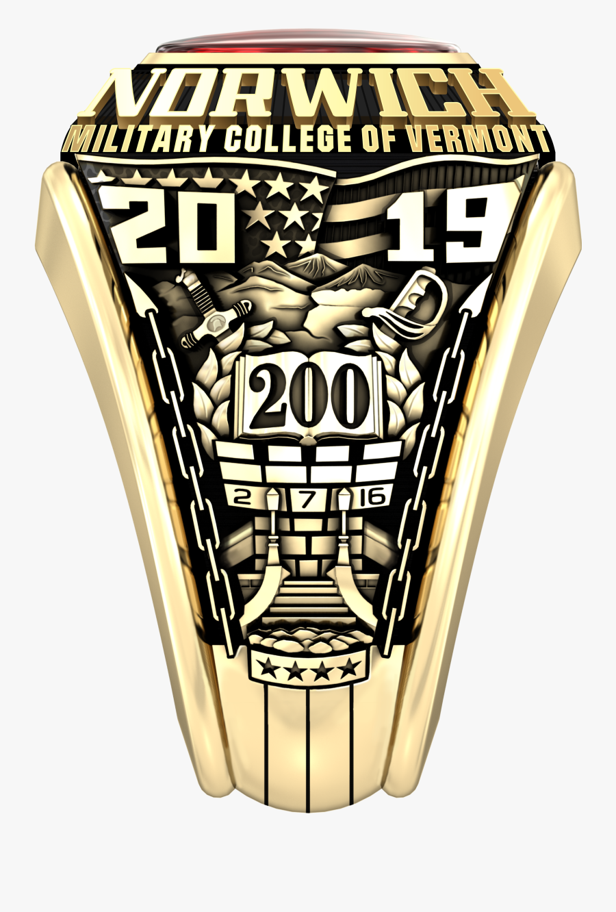 Transparent Class Ring Clipart - Norwich University Class Of 2019 Ring, Transparent Clipart