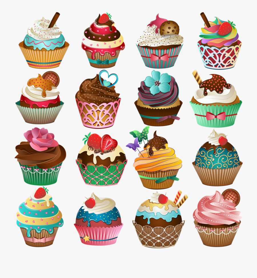 Cupcake Free Printable Clipart And Coloring Pages Transparent - Cute Cupcake Clipart, Transparent Clipart