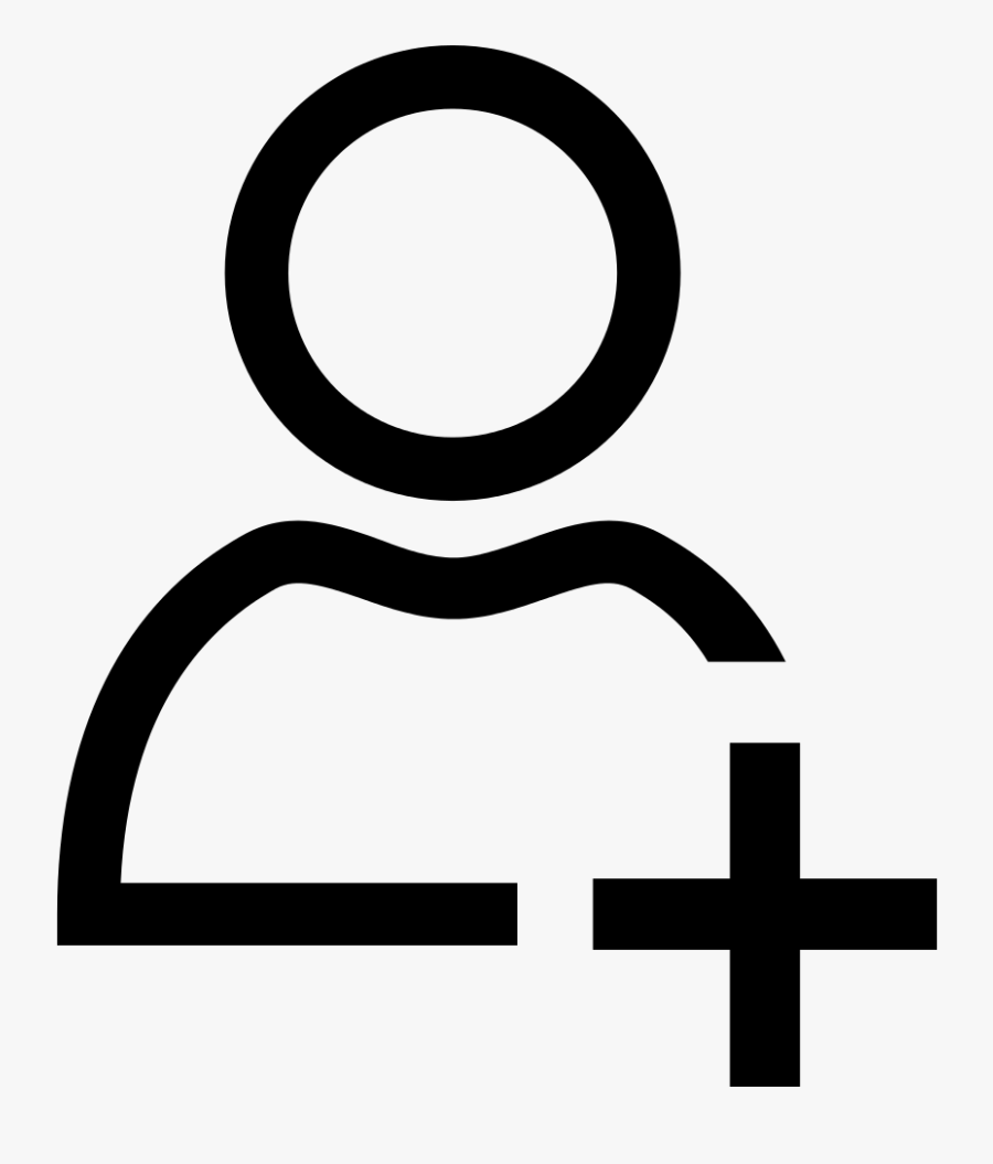 File - Noun Project - Add Person - Svg - Add Person Black And White Clipart, Transparent Clipart