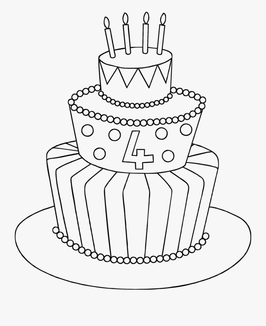 Cake Drawing - Pencil Sketch Of Cake, Transparent Clipart