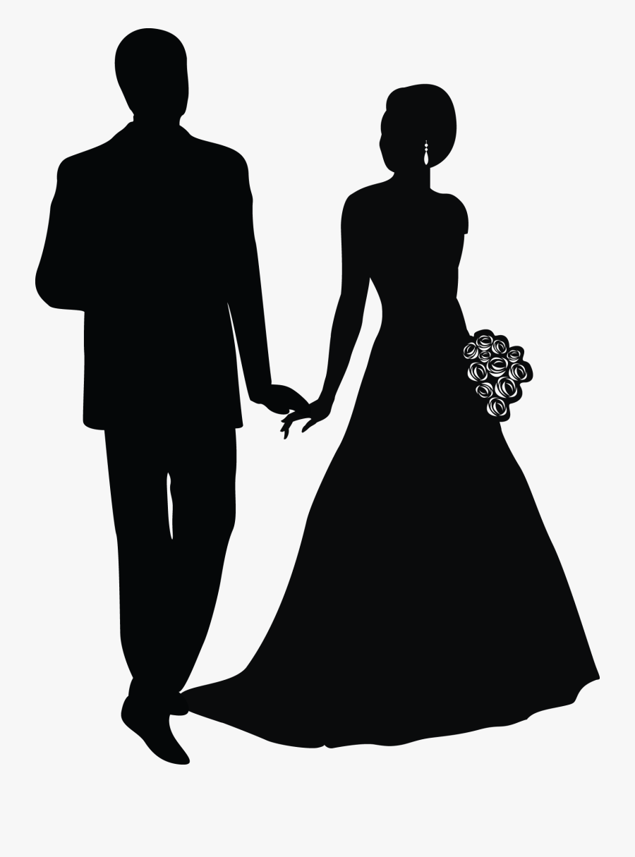 Doodle Art, Wedding Cards, Grooms, Colouring, Cardmaking, - Wedding Cake Topper Silhouette, Transparent Clipart
