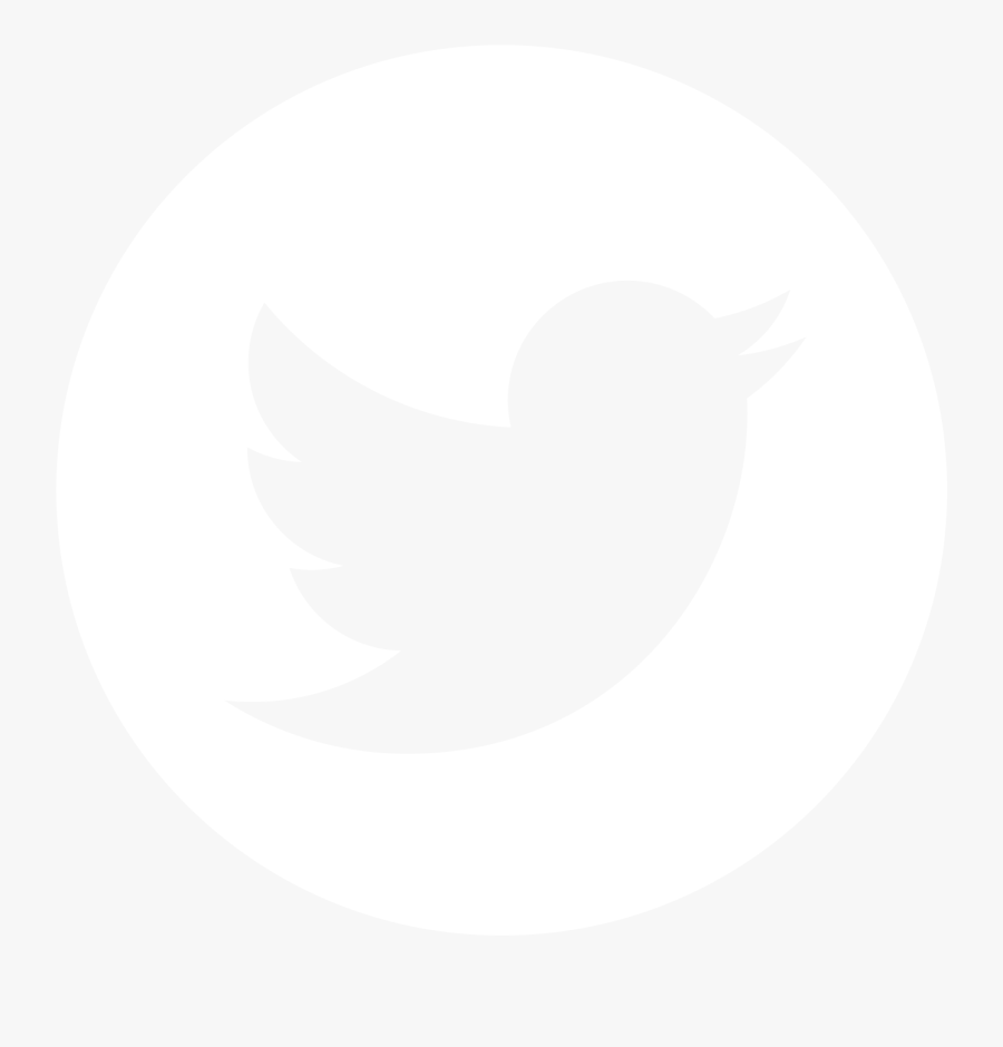 Twitter White Logo Png Round, Transparent Clipart