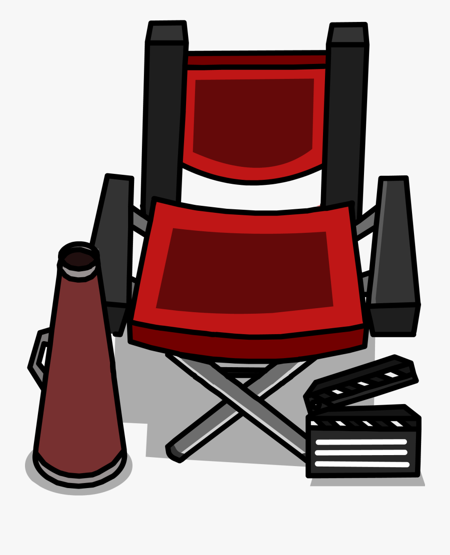 Director Chair Club Penguin - Chair, Transparent Clipart