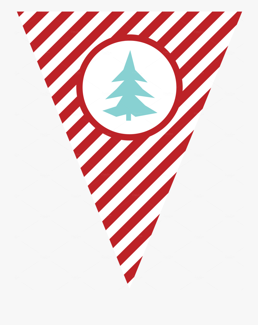 Aqua Red Merry Xmas Banner Objects On Creative Market - Colores De Barber Shop, Transparent Clipart