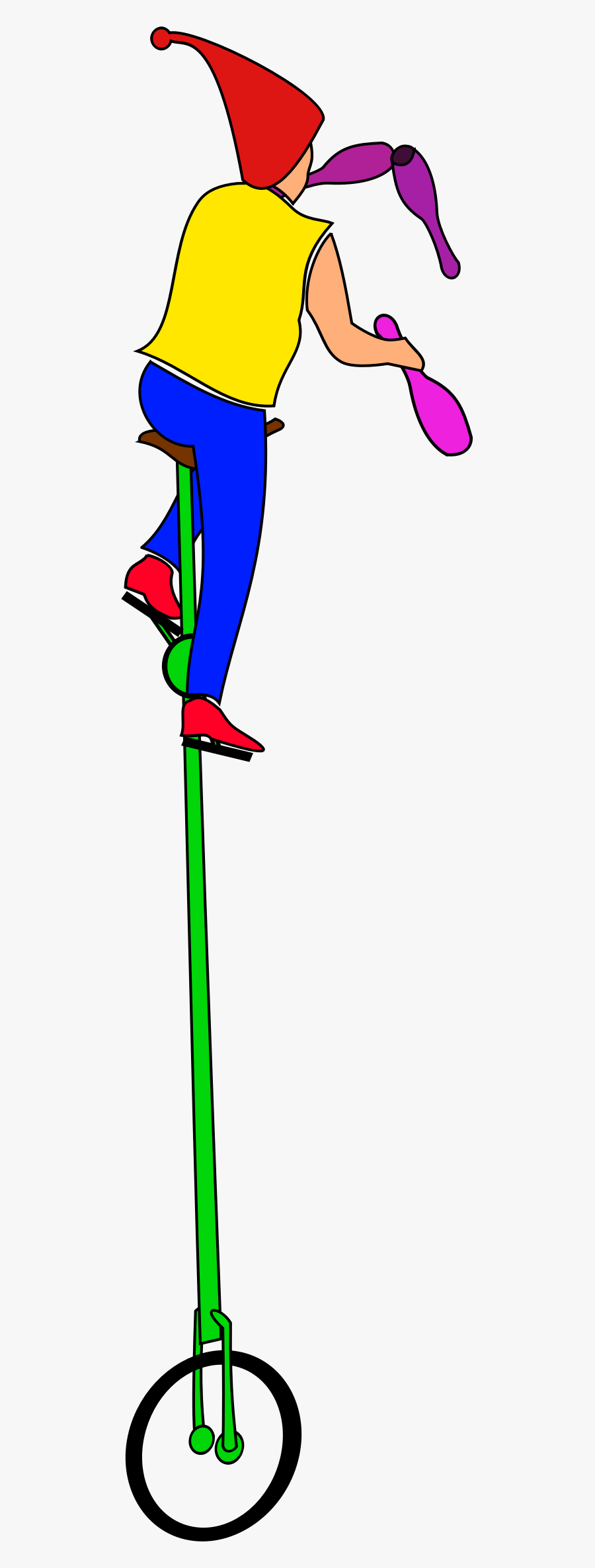 Simple Juggler On Unicycle Clip Arts - Acrobat Clipart Png, Transparent Clipart