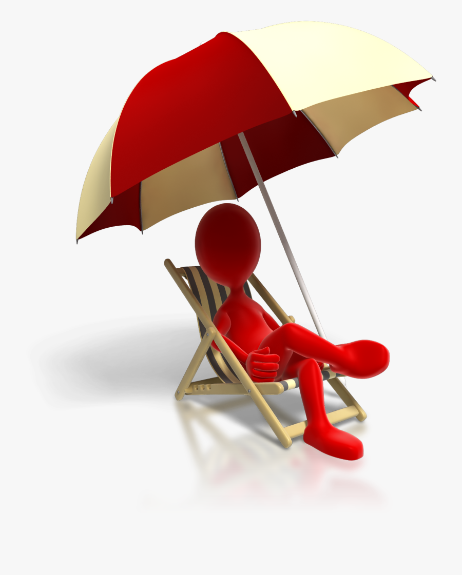 Relaxing In Beach Chair 1600 Clr - Presentermedia At Beach, Transparent Clipart