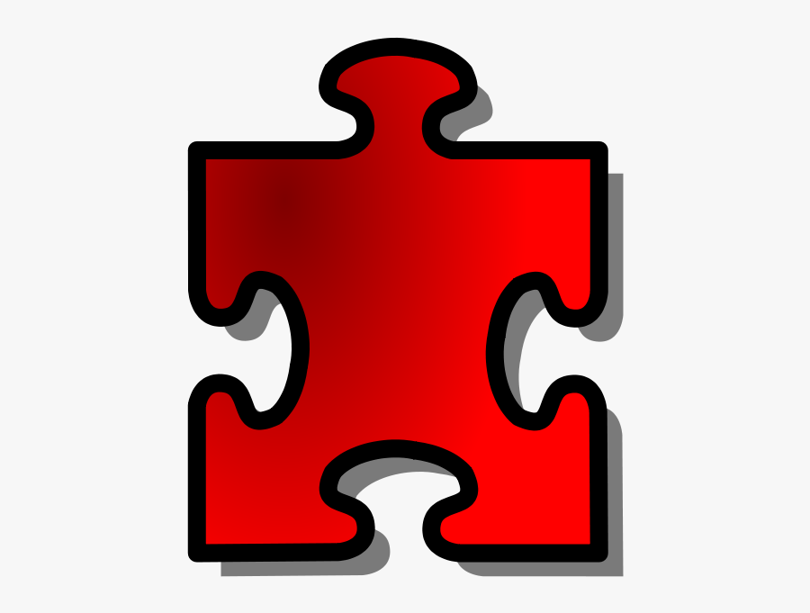 Red Jigsaw Piece 13 - Transparent Background Puzzle Clipart, Transparent Clipart