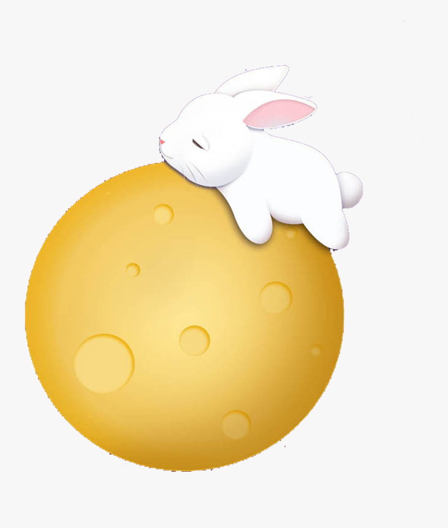Easter Bunny Rabbit Moon - Domestic Rabbit, Transparent Clipart