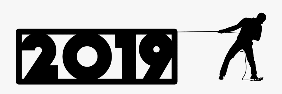 Welcome 2019 In Black And White, Transparent Clipart