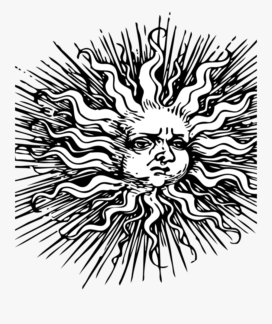 Medieval Sun, Transparent Clipart