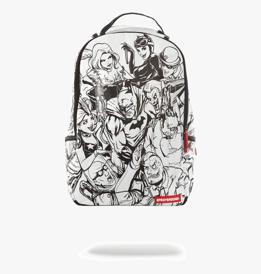 Sprayground Batman Villains Backpack, Transparent Clipart