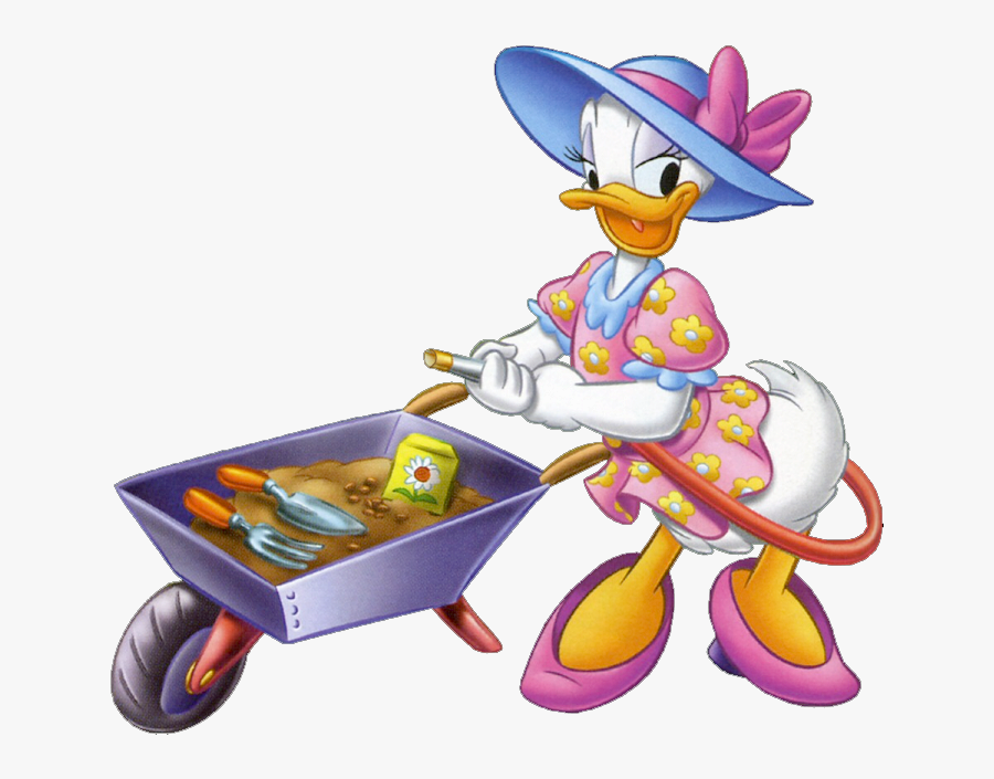 Daisy Duck In The Garden, Transparent Clipart