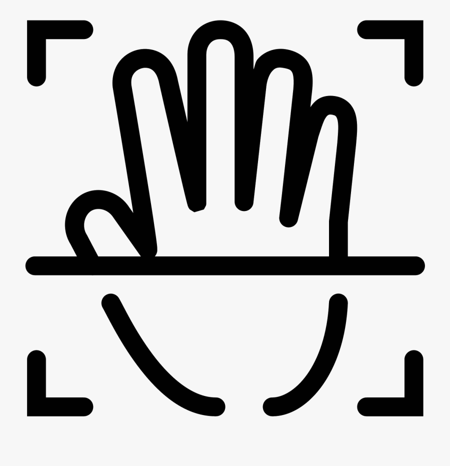 Drawing Veins Palm Hand Banner Freeuse - Biometric Hand Scan Transparent, Transparent Clipart