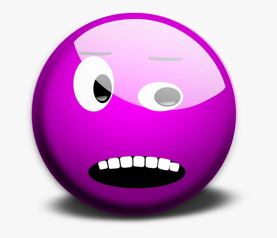 Pink,emoticon,smiley - Purple Circle With Face, Transparent Clipart
