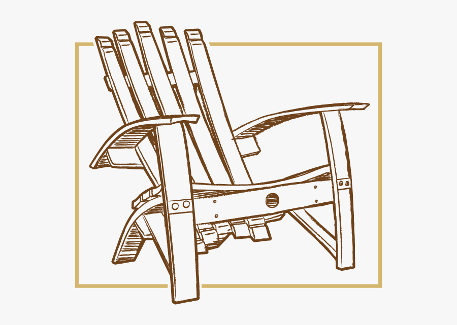 Wine Barrel Adiorondack Chairs - Drawing, Transparent Clipart