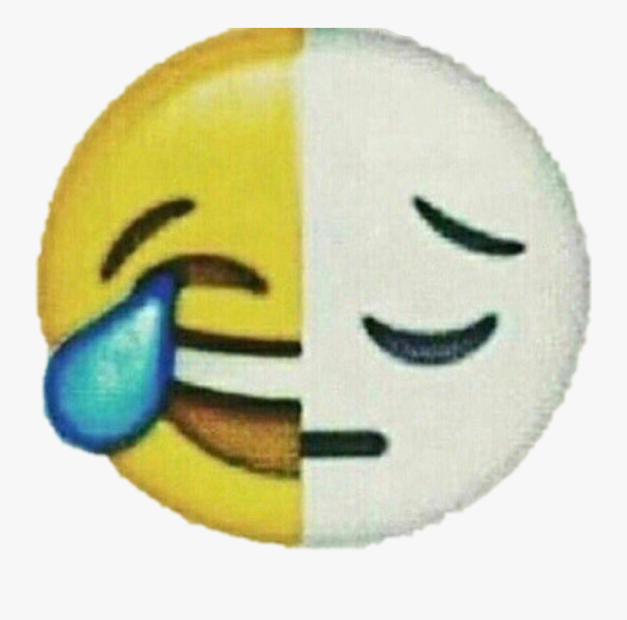 Clip Art Happy Sad Emoji - Emoji Meme Open Eye Crying Laughing Emoji, Transparent Clipart
