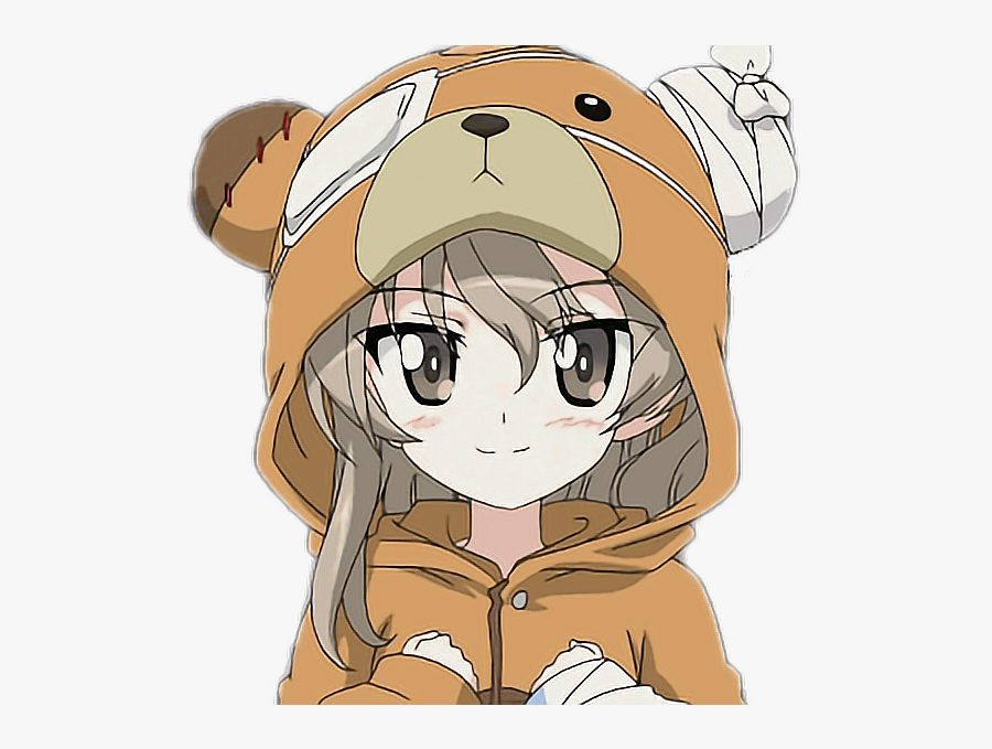 Anime Girl Clipart Bear - Cartoon, Transparent Clipart