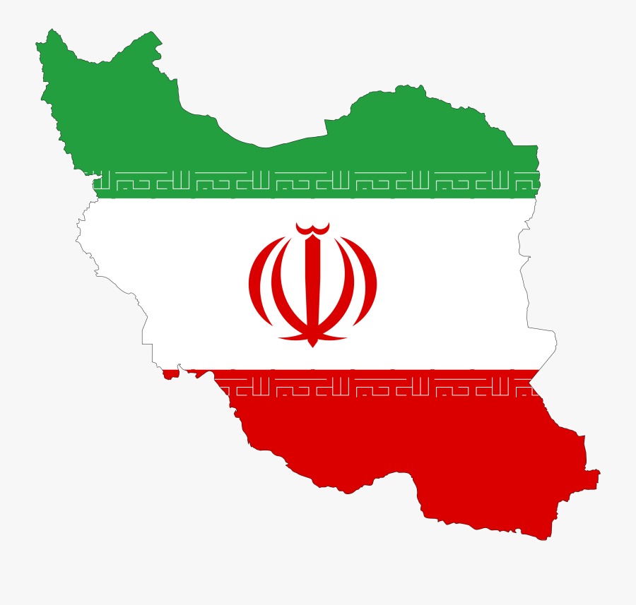 Flags Clipart Persian - Iran Map With Flag, Transparent Clipart