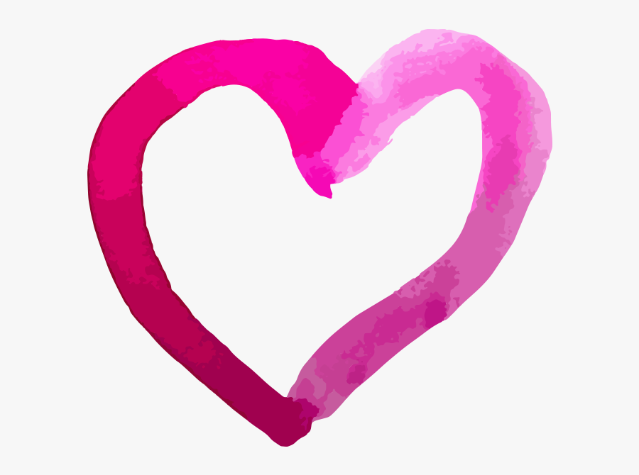 Watercolor Heart Png Transparent - Transparent Background Watercolor Heart Png, Transparent Clipart